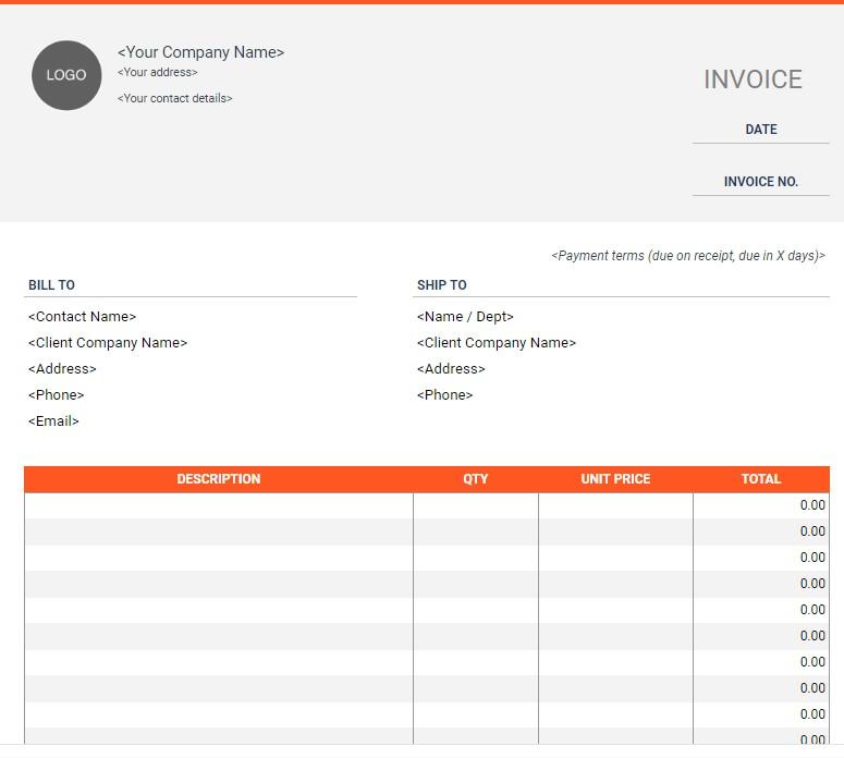 Invoice Templates in Google Docs